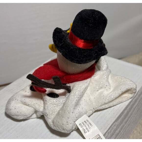 Ganz Melting Snowman Plush With Black Top Hat & Scarf Winter Holiday - Picture 3 of 7